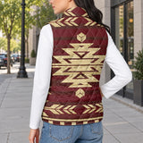 Tribal Pattern Native American-Inspired Women's Quilted Jacket Vest GB-HS00025