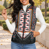 Tribal Pattern Native American-Inspired Women's Quilted Jacket Vest GB-HW0011222