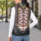 Tribal Pattern Native American-Inspired Women's Quilted Jacket Vest GB-HW0011222
