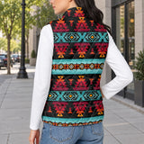 Tribal Pattern Native American-Inspired Women's Quilted Jacket Vest GB-HW0011313