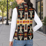 Tribal Pattern Native American-Inspired Women's Quilted Jacket Vest GB-NAT00062-01