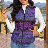 Tribal Pattern Native American-Inspired Women's Quilted Jacket Vest GB-NAT00601-02