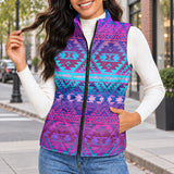 Tribal Pattern Native American-Inspired Women's Quilted Jacket Vest GB-NAT00701