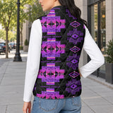 Tribal Pattern Native American-Inspired Women's Quilted Jacket Vest GB-NAT00720