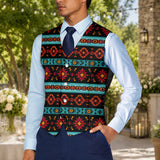 Tribal Pattern Native American Suit Vest Jacket Print One Side Front DS260729M06