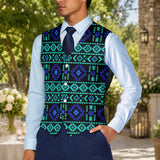 Tribal Pattern Native American Suit Vest Jacket Print One Side Front DS260729M07