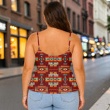 Tribal Pattern Native American Women's Cami Peplum Top GB-NAT00402-02