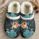 Tribal Turtle Native American-Inspired Classic Clogs with Fleece Shoes DS250805M01v5