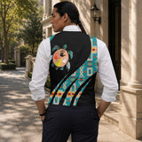 Tribal Turtle Native American Suit Vest Jacket Print Front & Back GB-HW000813v2