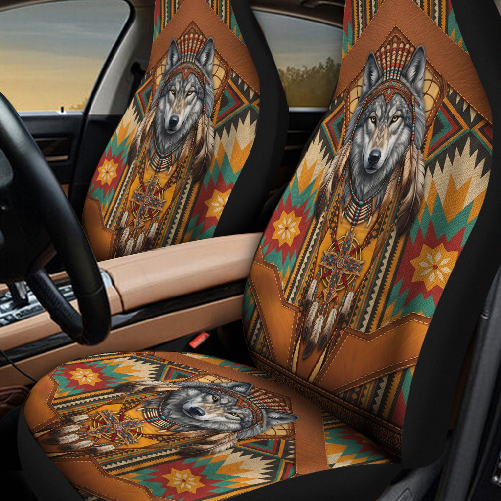 Tribal Wolf Native American Car Seat Covers DS260710M12