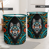 Tribal Wolf Laundry Basket Native American-Inspired Home Decor – DS260731M09