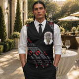 Tribal Wolf Native American Suit Vest Jacket Print Front & Back GB-HW000829