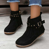 Bohemian Style Tassels Ankle Boots Women Retro