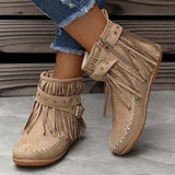 Bohemian Style Tassels Ankle Boots Women Retro