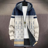 Jacket Cardigans Coats Printed Native Retro Aztec Graphics Mid Trench Outdoors Fleece