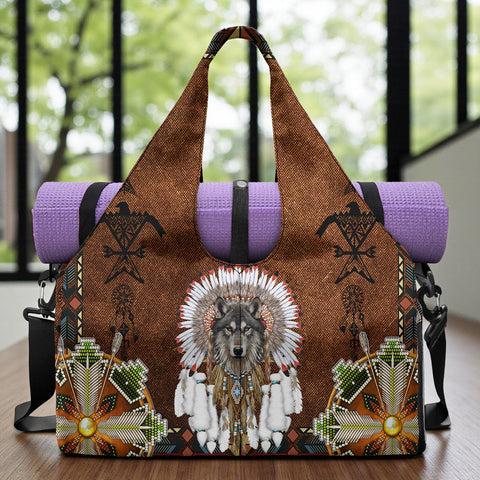 VB250924M04 Chief Wolf Native American Vest Gym Bag