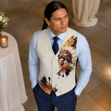 VJ250306M06 Chief Native American Suit Vest Jacket Print One Side Front