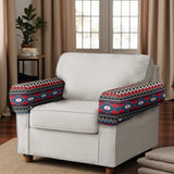 VJ250307M02 Native American 2PCS Sofa Armrest Covers with Buttons
