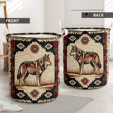 Vintage Wolf Native American Laundry Basket GB-NAT00902v3