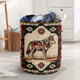 Vintage Wolf Native American Laundry Basket GB-NAT00902v3