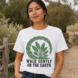 Walk Gently On The Earth Sweetgrass Sage Native American-Inspired 2D T-Shirt TSm071