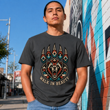 Walk In Beauty Bear Paw Native American-Inspired 2D T-Shirt TSm068