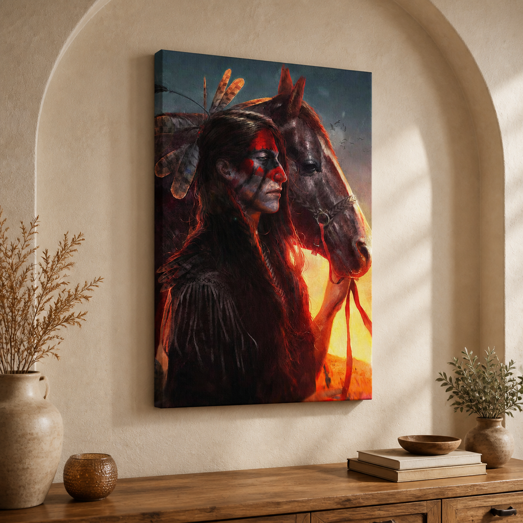Warrior Bond Native American Canvas Wall GB-NAT00364