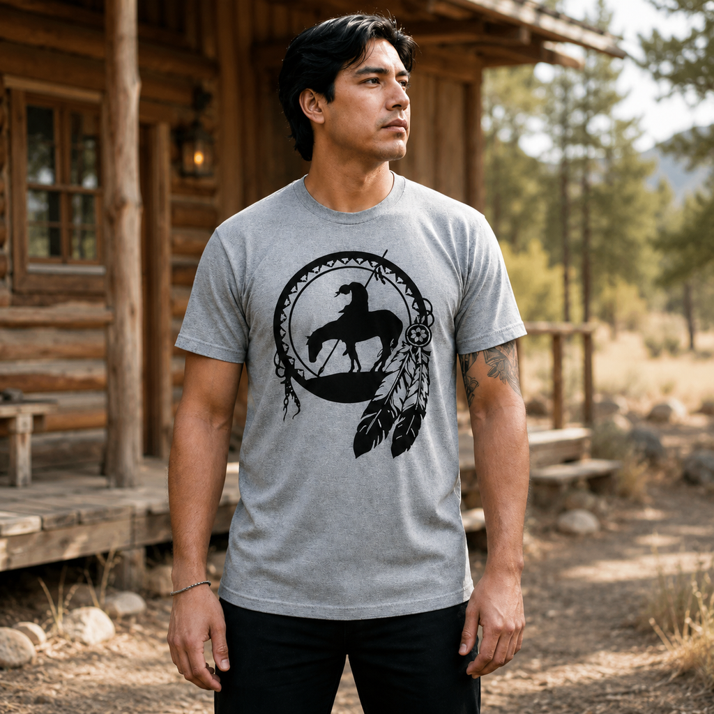 Warrior Horse Native American-Inspired 2D T-Shirt TSm030
