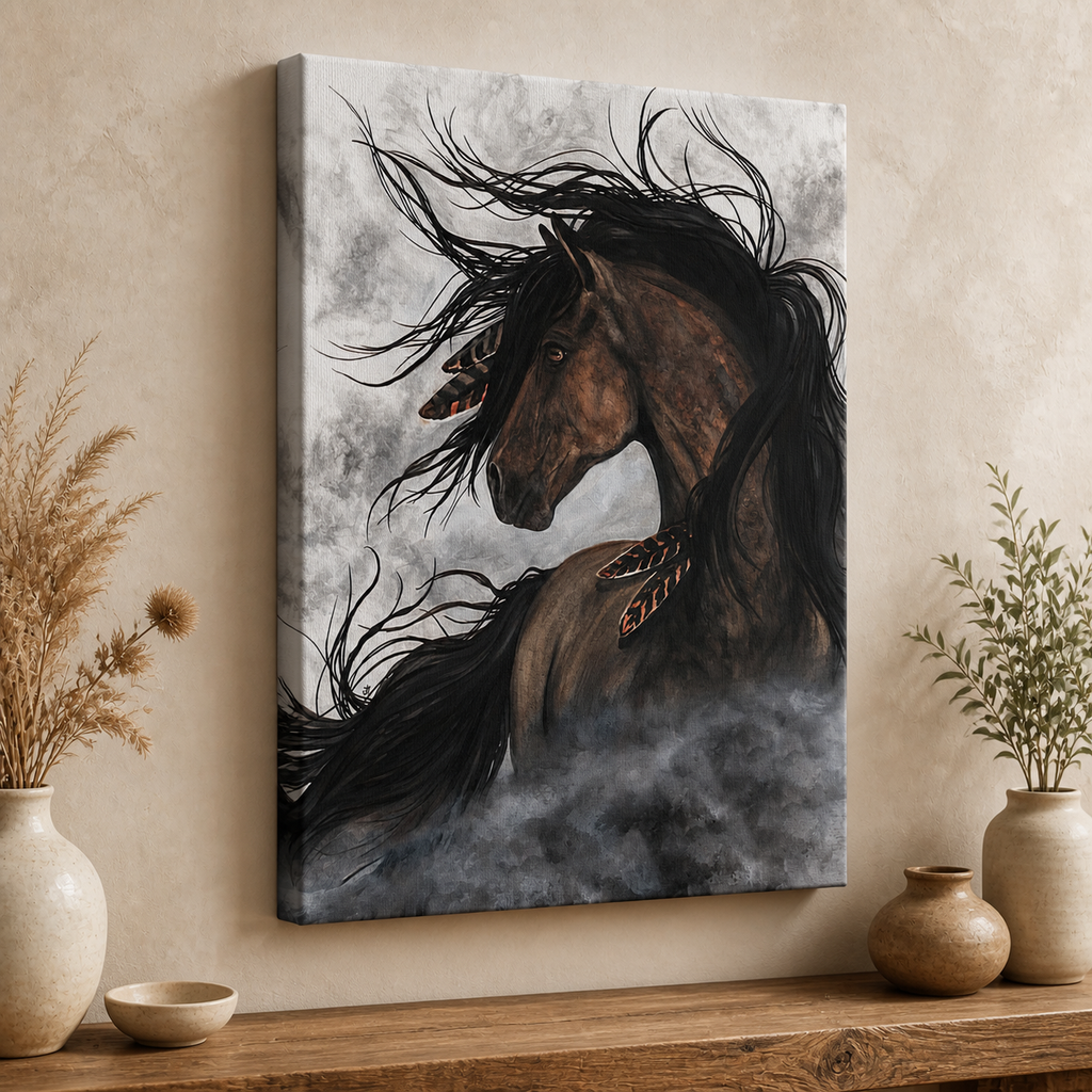 Wild Horse Spirit Native American Canvas Wall GB-NAT00143