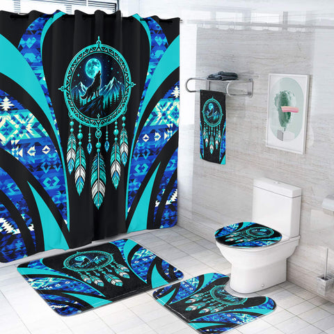 Wolf Dreamcatcher Native American Bathroom set DS260731M11