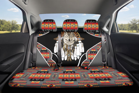 Wolf Dreamcatcher Car Back Seat Cover Set Native American-Inspired Home Decor – LB0089