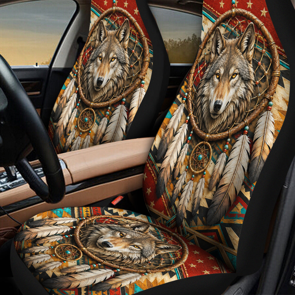 Wolf Dreamcatcher Native American Car Seat Covers DS260714M02