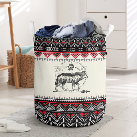 Wolf Laundry Basket Native American-Inspired Home Decor – PBT-0043V3