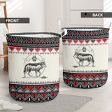 Wolf Native American Laundry Basket PBT-0043v3