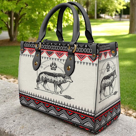 Wolf Native American Leather Bag PBT-0043v3