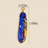 10pcs Colorful Bohemian Ethnic Feather Charms - Romantic DIY Jewelry Pendants