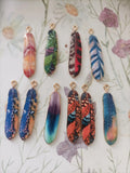 10pcs Colorful Bohemian Ethnic Feather Charms - Romantic DIY Jewelry Pendants