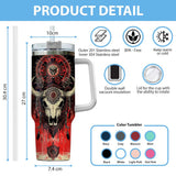 Wolf Native Dark Jungle Fire Hanlde Tumbler 40oz