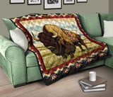 GB-NAT00901 Bison Pattern Native American Premium Quilt