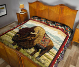 GB-NAT00901 Bison Pattern Native American Premium Quilt