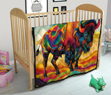 QLT-0016 Bison Pattern Native American Premium Quilt