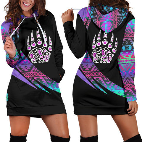 WHD0015 Southwest Symbol Native American Hoodie Dress