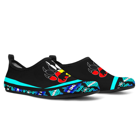 Powwow StoreAQS0031 Tribe Design Native American Aqua Shoes