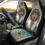 CSA-00228 Wolf Pattern Native American Car Seat Cover