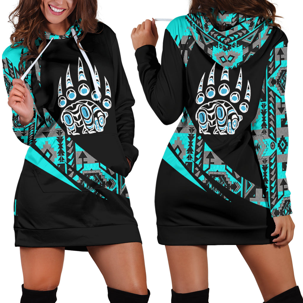 Powwow StoreWHD0018 Southwest Symbol Native American Hoodie Dress