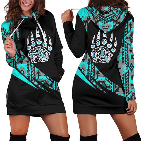 WHD0018 Southwest Symbol Native American Hoodie Dress