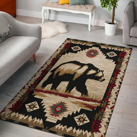 GB-NAT00900 Bear Native American Area Rug