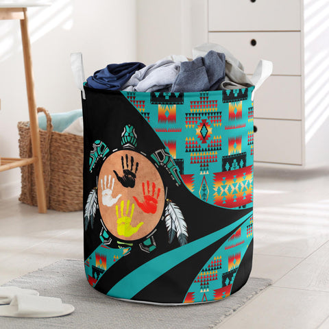 LB00352 Pattern Native American Laundry Basket