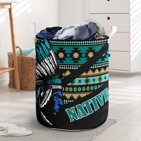 Powwow StoreLB00215 Pattern Native Laundry Basket