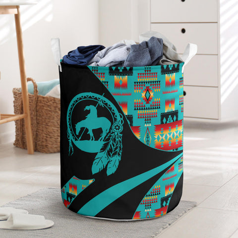 LB00350 Pattern Native American Laundry Basket